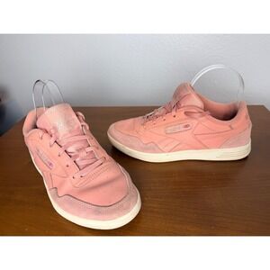 Reebok Classic Sneakers Womens 8 Pink Leather Suede Low Top Retro